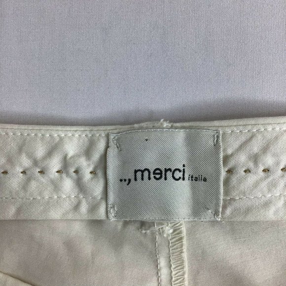 Merci Women's Off White Trouser Pant Slash Pocket Casual Size M - Picture 14 of 17